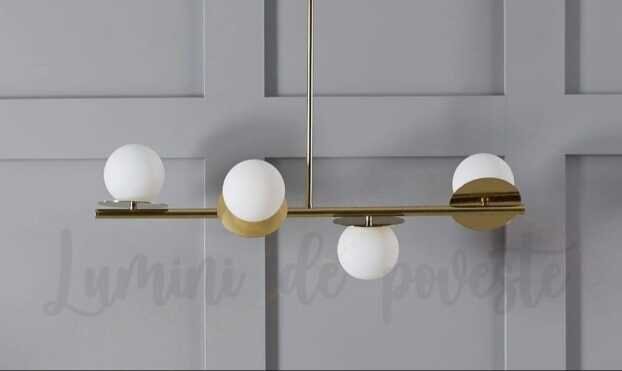 Candelabru Bubbles Dining Gold, 4 surse de iluminare