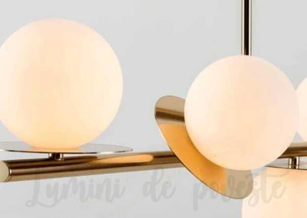 Candelabru Bubbles Dining Gold, 4 surse de iluminare